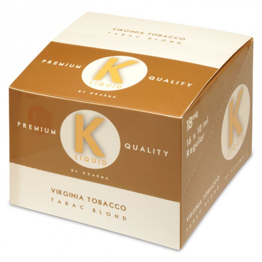 K Liquid Virginia Tobacco 16 x 10ml Bottle 1