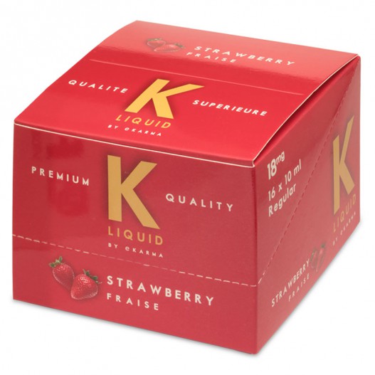 K Liquid Strawberry 16 x 10ml Bottle 1